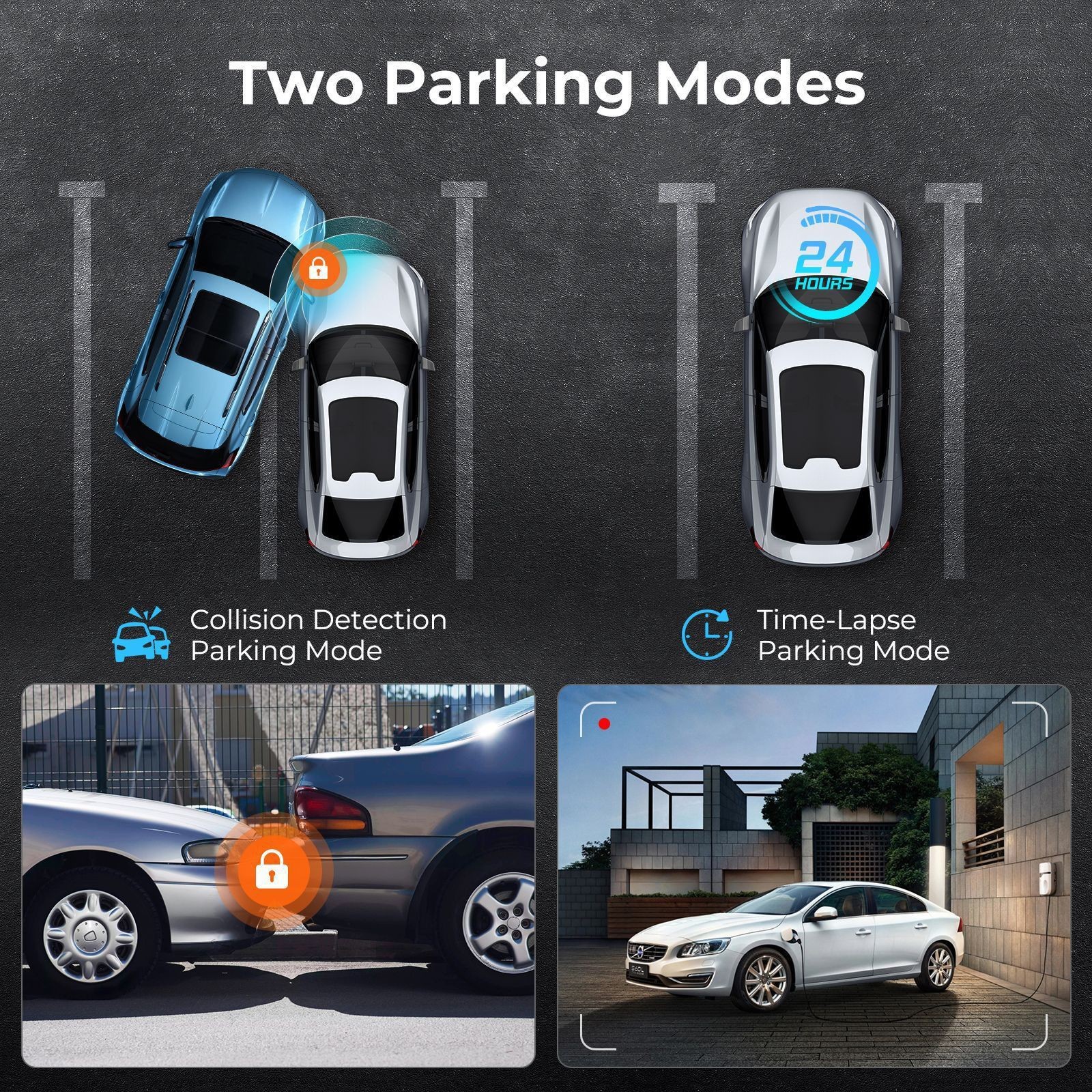 4K Ultra-High Definition Dual-Recording Dash Cam with Wifi, Mobile Phone Connectivity, Gps Tracking, and Parking Monitoring