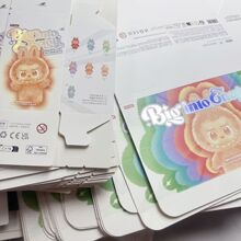 labubu包装盒一代二代三代高品质一比公仔火焰纹压痕uv卡片齐全