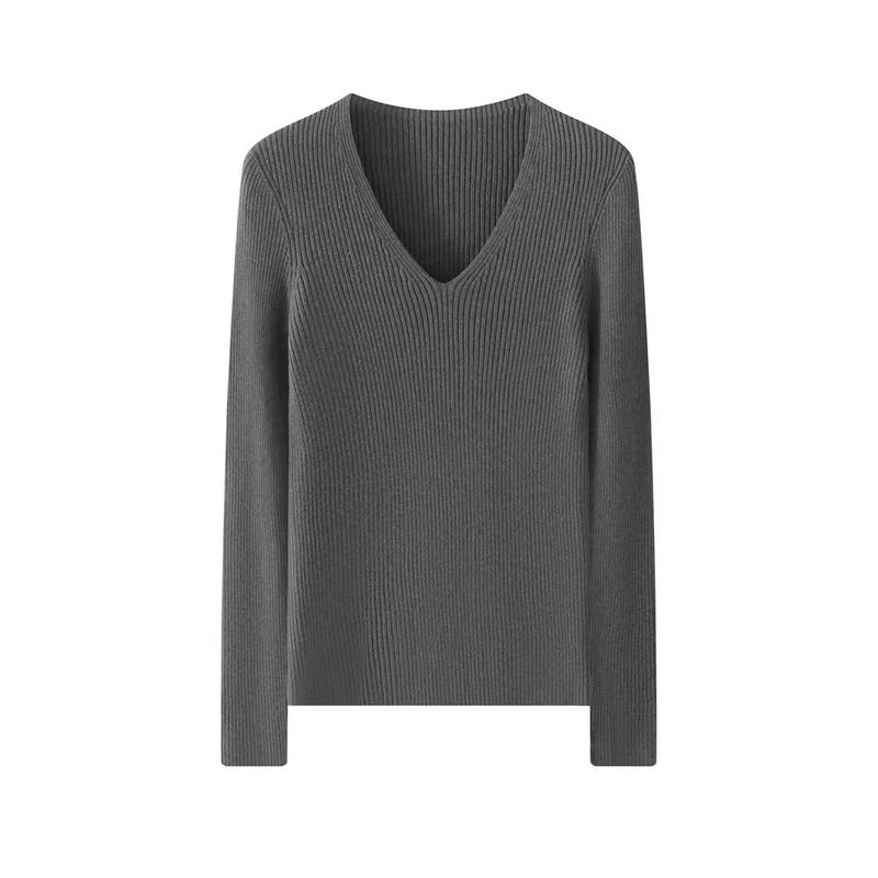 Pressure-Free Fine-Spun Wool Base Knit Sweater with V-Neck, Machine Washable, Versatile, Slimming, Warm, Comfortable, and Non-Irritating Pressure-Free Fine-Spun Wool Base Knit Sweater with V-Neck, Machine Washable, Versatile, Slimming, Warm, Comfortable, and Non-Irritating