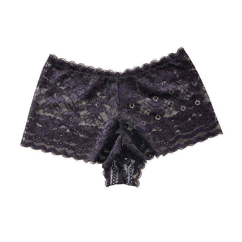 Pantalones de moda sexy de mujer ligera, encaje transpirable sin marcas, pantalones de pierna de algodón nuevo cross-border