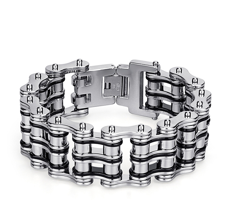 Hip-hop Geometric Titanium Steel Polishing Men's Bracelets display picture 1