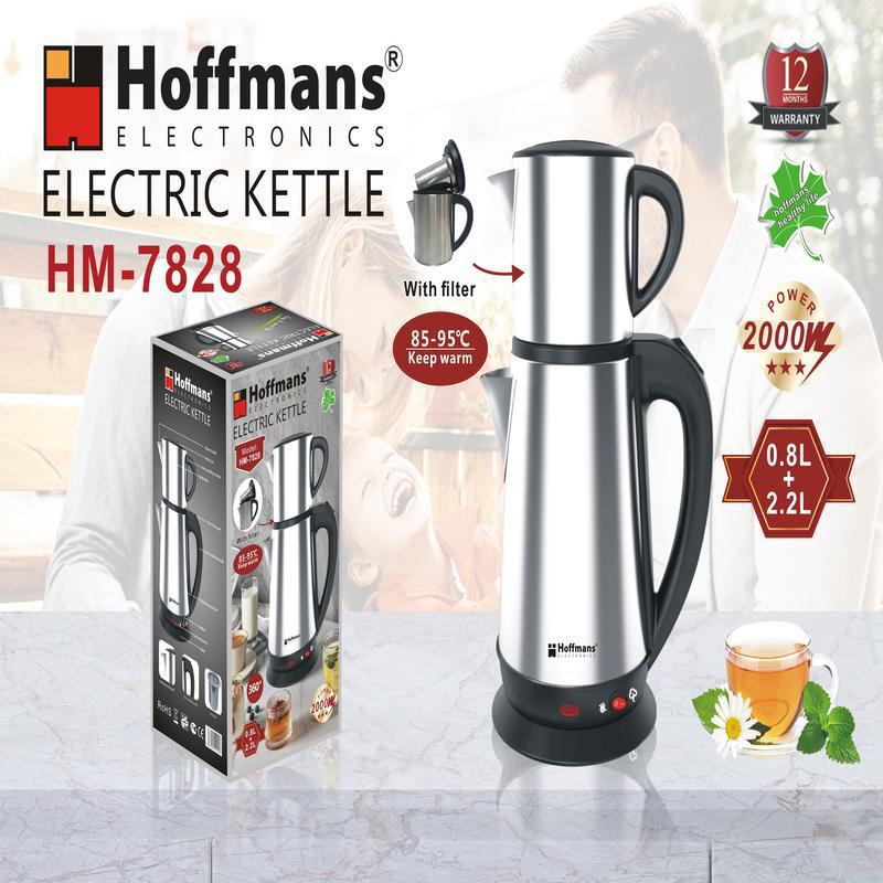 Hoffmans78282.2L+0.8L 전기 주전자12개/ctn 0.16cbm