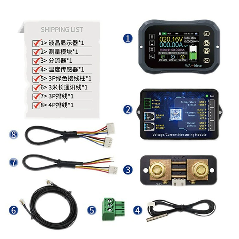 Bluetooth кальномер Wi -вольт-амперметр емкости детектор электроавтомобиля двухсторонний индикатор заряда батареи