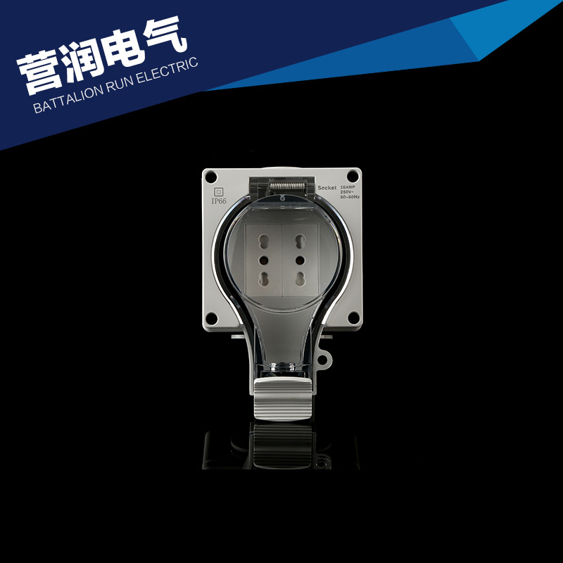 厂家 新款意式16A防水插座工业插座 户外汽车充电插座