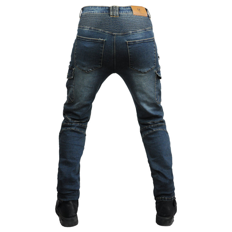 Motocicleta jeans hombres motocicleta multi-bolsa ropa de trabajo pantalones de montar retro stretch off-road pantalones anti-caída equipo de protección de segunda generación