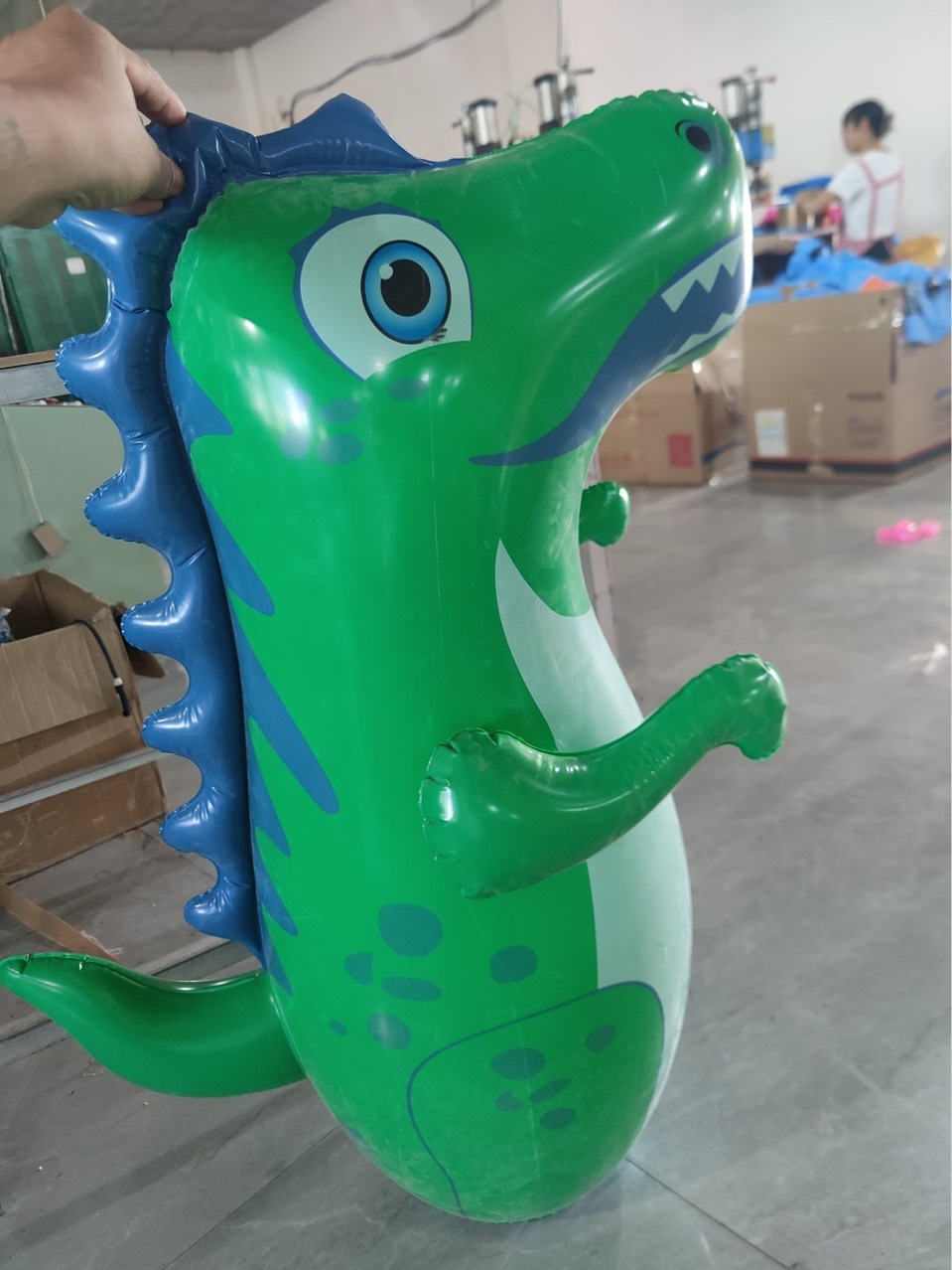Hot selling manufacturers in stock PVC inflatable children's boxing column PVC inflatable dinosaur tumbler children's vent props