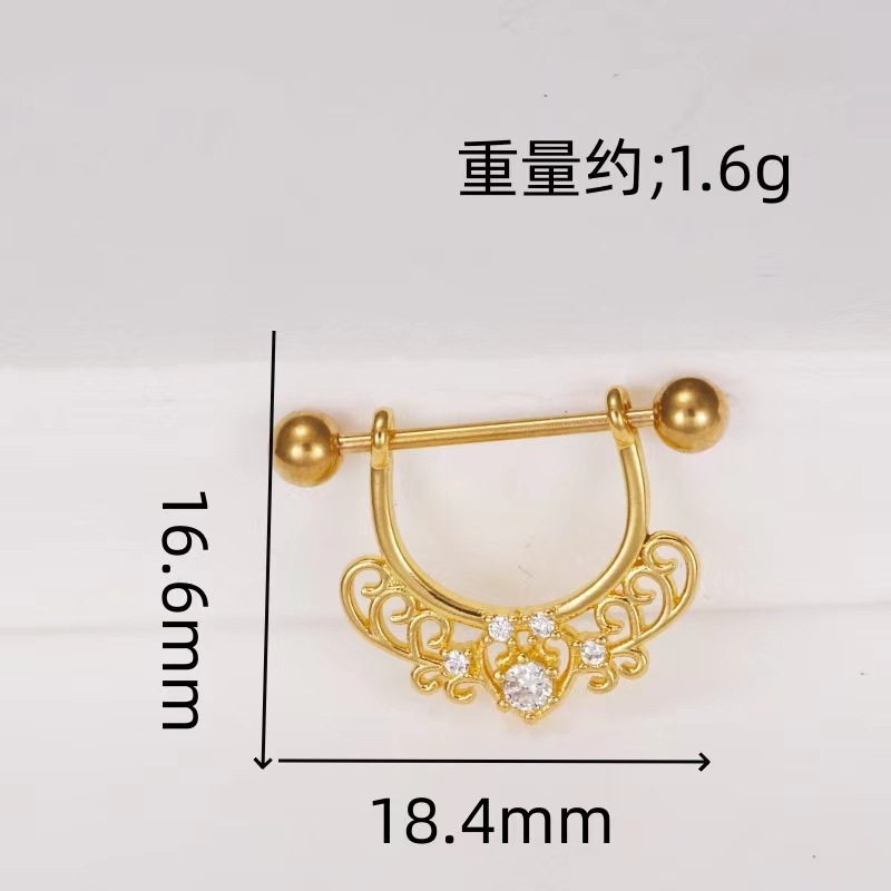 16G labret stud size and finish detail