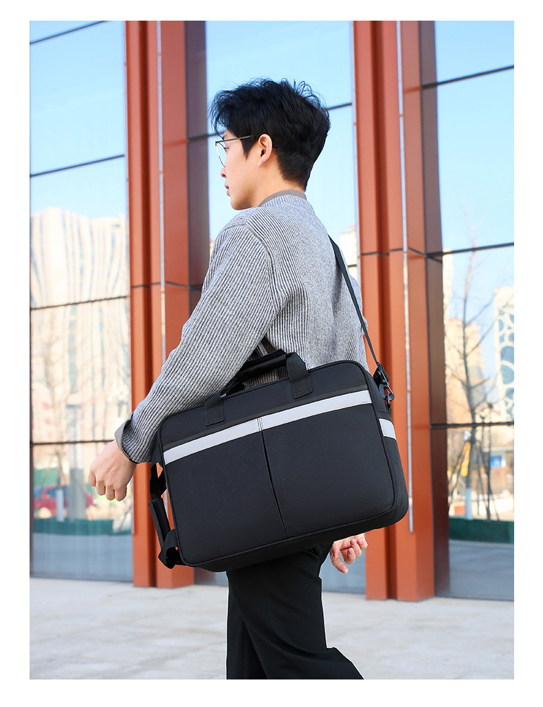 New men's briefcase, computer handbag, large-capacity single-shoulder crossbody bag, business laptop bag, 16 inches undefined