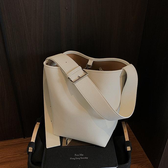 Nuevo bolso de cubo simple retro transfronterizo para mujer, estilo popular y explosivo, bolso de mensajero de un solo hombro de nicho casual