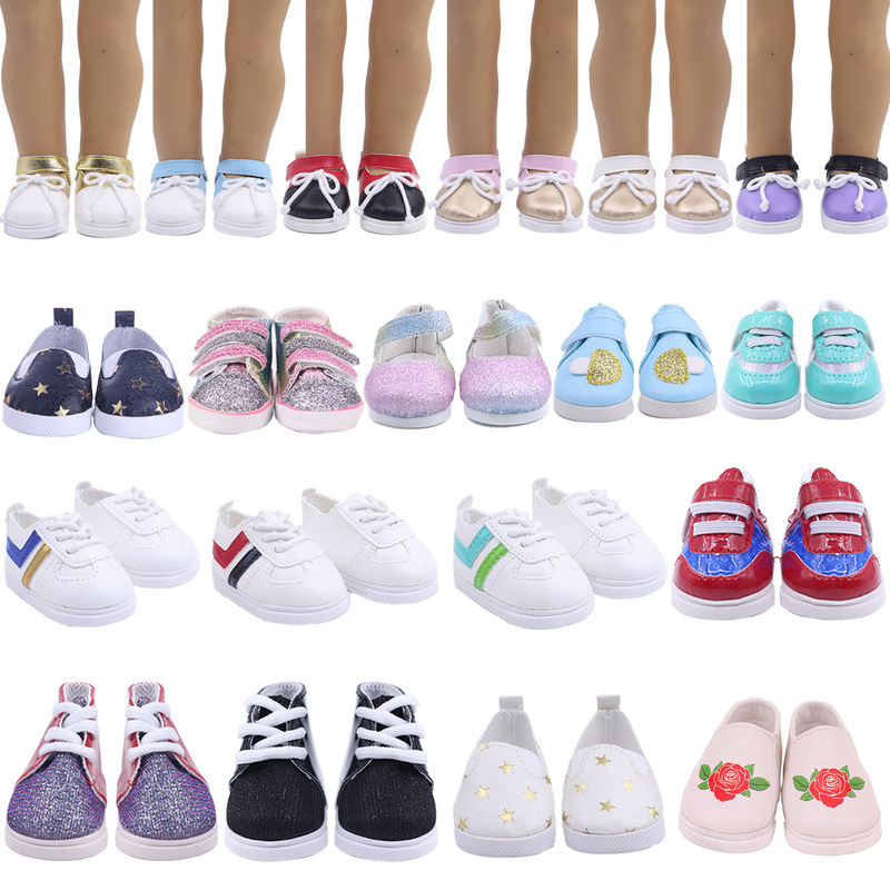 Cross-Border Hot-Selling Dress-Up Xiafu Doll Shoes 18inch American Girl Toy Doll Shoe Accessories 7cm Cross-Border Hot-Selling Dress-Up Xiafu Doll Shoes 18inch American Girl Toy Doll Shoe Accessories 7cm