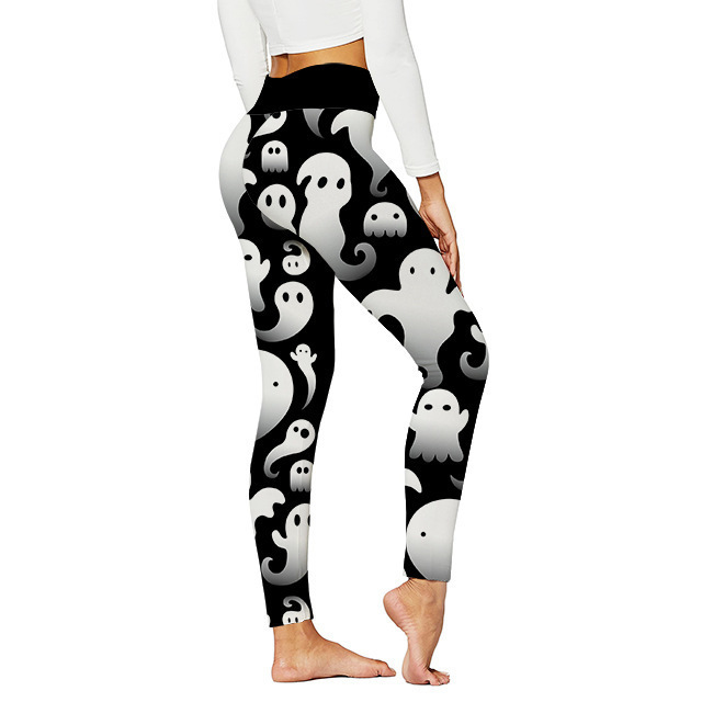 Cross-Border Hot-Selling Manufacturer Direct Sales European and American Clothing Yoga Pants Leggings Halloween Special Edition One Piece Starting Printing and Delivery
