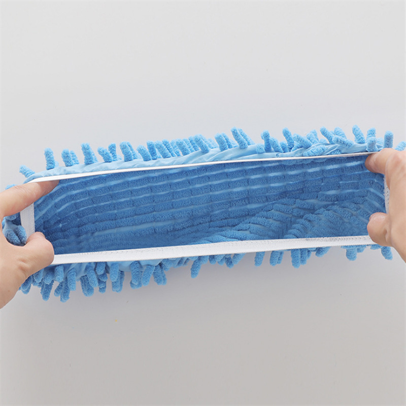 Fundas de chenilla para limpieza de zapatos, pantuflas de fregado, cabezal de fregado desmontable y lavable, limpieza silenciosa del suelo, eliminación de polvo y manchas. image 7