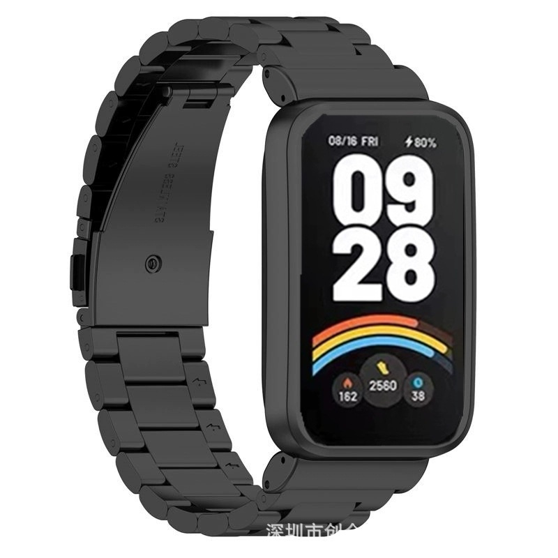 Aplicable Redmi Band 3 Correa de metal Band Xiaomi Band 9Active Pulsera de acero inoxidable Milan Magnetic 2
