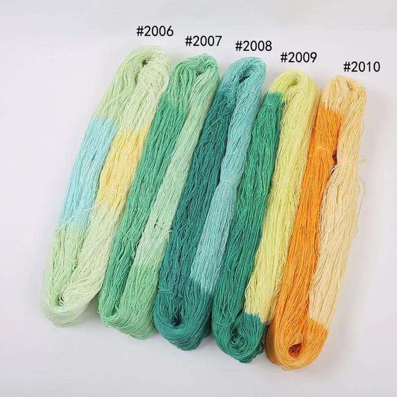 18 Paragraph Dyeing 6-strand Embroidery Thread Gradient Color Two-color Embroider Thread Cross Stitch Thread diy Handmade Thread