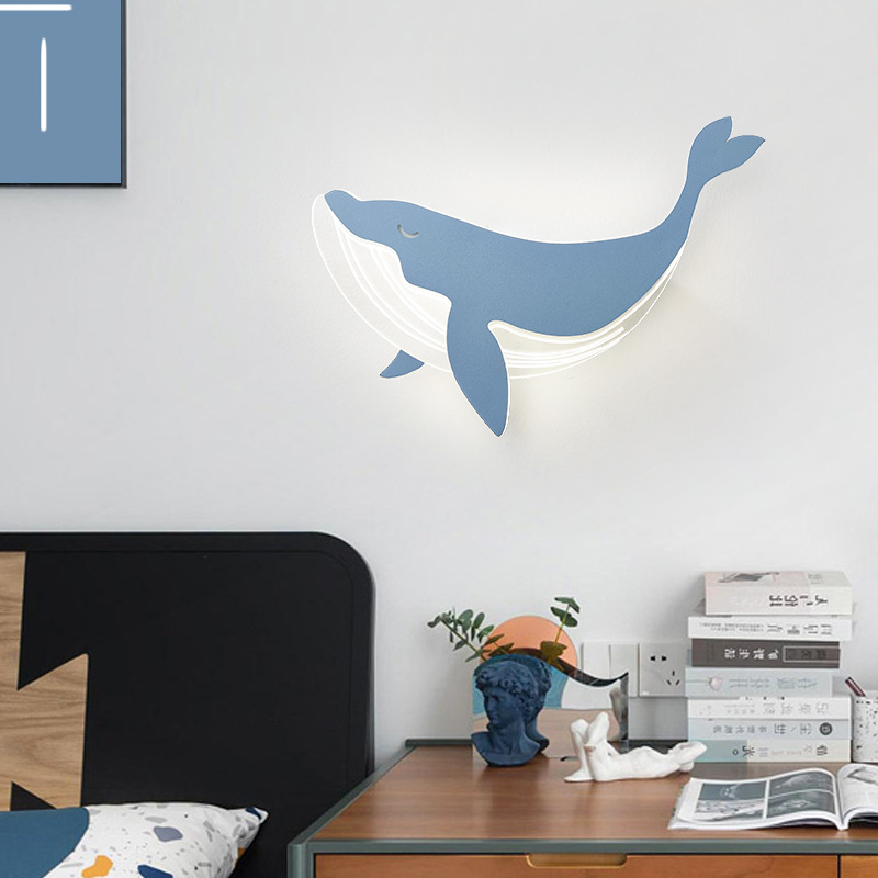LED lámpara de pared de dibujos animados interior conejo dormitorio infantil cabecera lámpara 2023 nuevo moderno y minimalista lámpara de pared de escaleras
