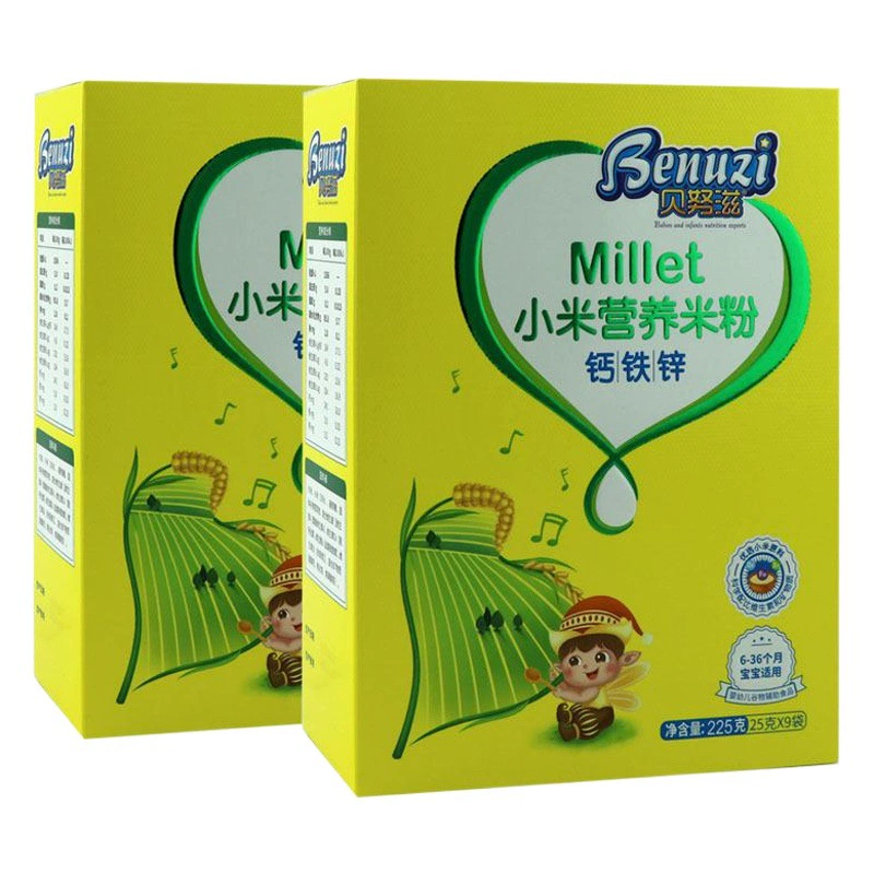 Benuzi Пшено рисовая мука рисовое молоко питание рисовая мука 225 г мелкий порошок Кальций Железо Цинк детское прикорм