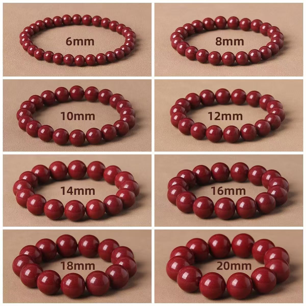 Wholesale genuine goods cinnabar bracelet string low content purple gold bracelet cinnabar for men and women cinnabar bracelet beads