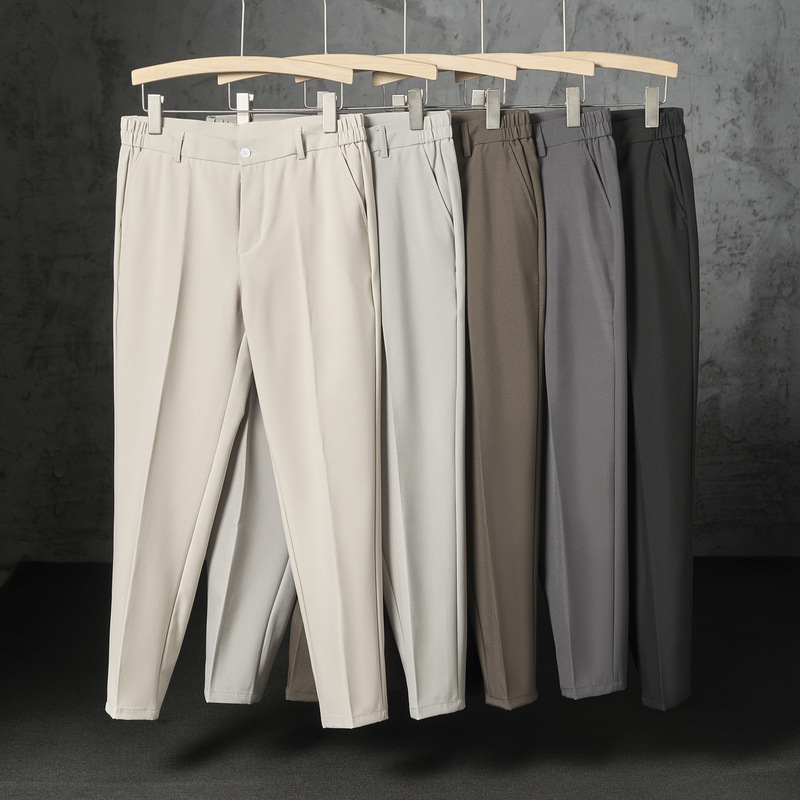 Autumn and Summer Thin Casual Trousers Men's Business Light and Mature Formal Korean Style Men's Suit Trousers Slim Long Trousers Autumn and Summer Thin Casual Trousers Men's Business Light and Mature Formal Korean Style Men's Suit Trousers Slim Long Trousers