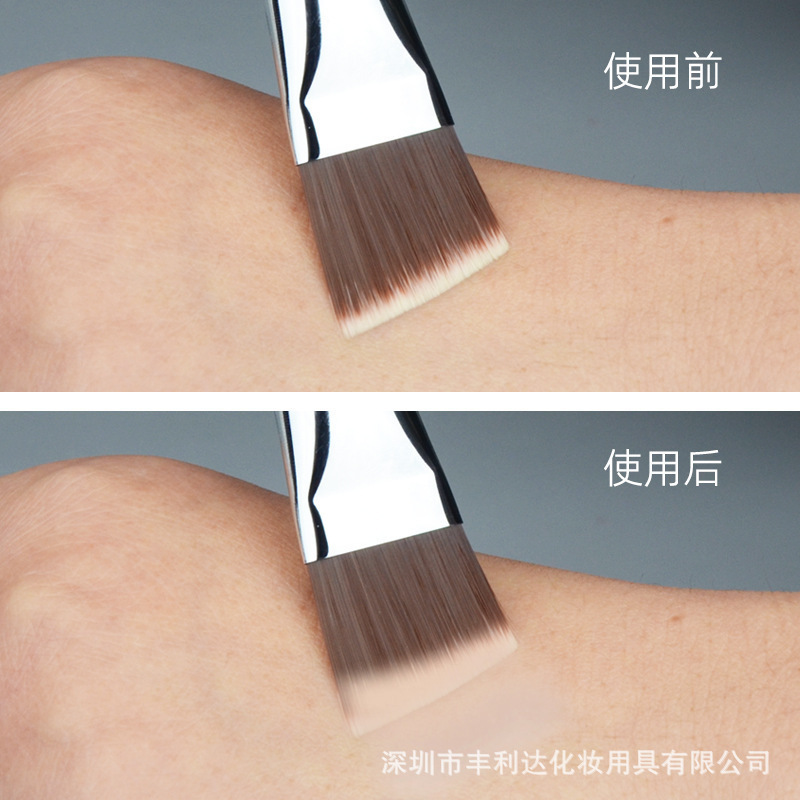 Nuevo cepillo de base de cuchilla inclinada no come cepillo de maquillaje de cabeza plana máscara de cepillo sin marcas de estilo portátil herramientas de maquillaje