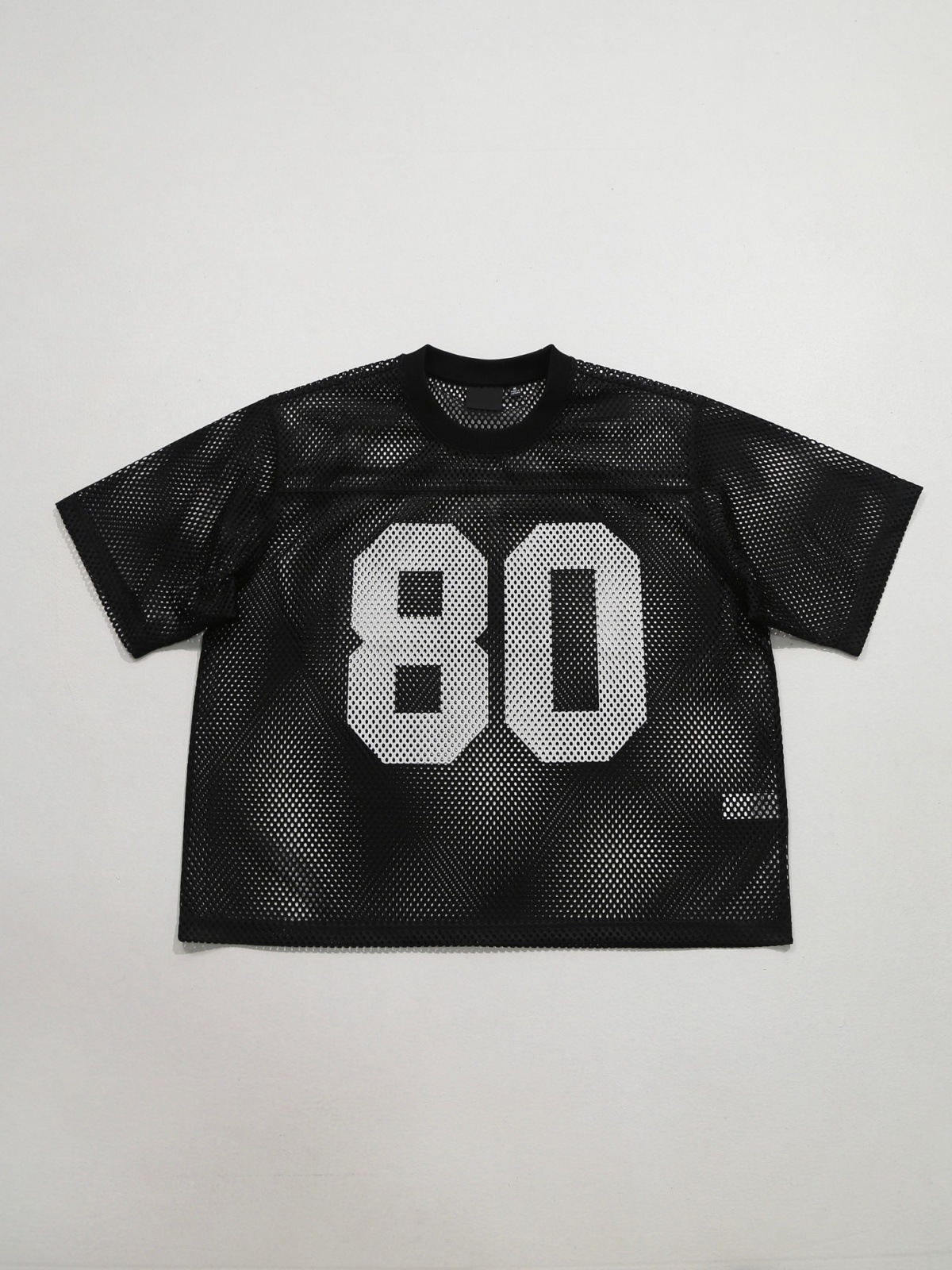 American-style Summer Digital Print Rugby Jersey With Hollow Mesh, Loose Fit, Unisex Short-sleeve T-shirt_viptrois.com