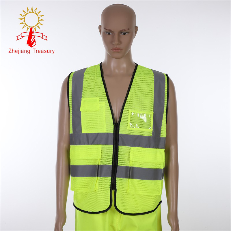 Factory wholesale reflective vest reflective vest with pocket reflective safety clothing traffic duty reflective safety clothing