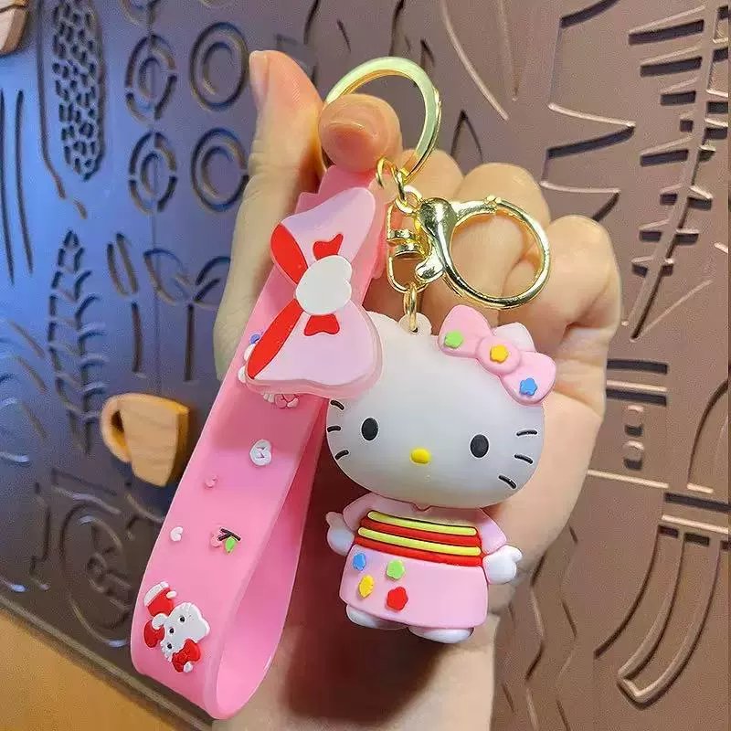 Кулон на брелке (Sanrio) Набор милых силиконовых подвесок — мягкие резиновые талисманчики, подарок на день рождения, различные персонажи
