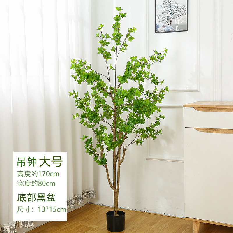 仿真发财树塑料假树植物落地盆栽树 客厅室内花装饰假绿植盆景|undefined