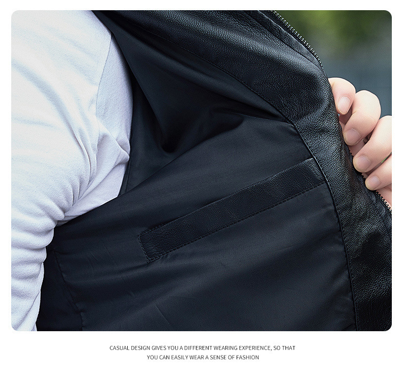 Herren Lederjacke Business Freizeit Sakko Für Herren Mit Revers_voghion.com