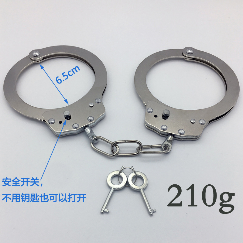 Esposas de juguete espeso esposas de plata esposas de acero inoxidable esposas de acero inoxidable esposas de acero inoxidable esposas