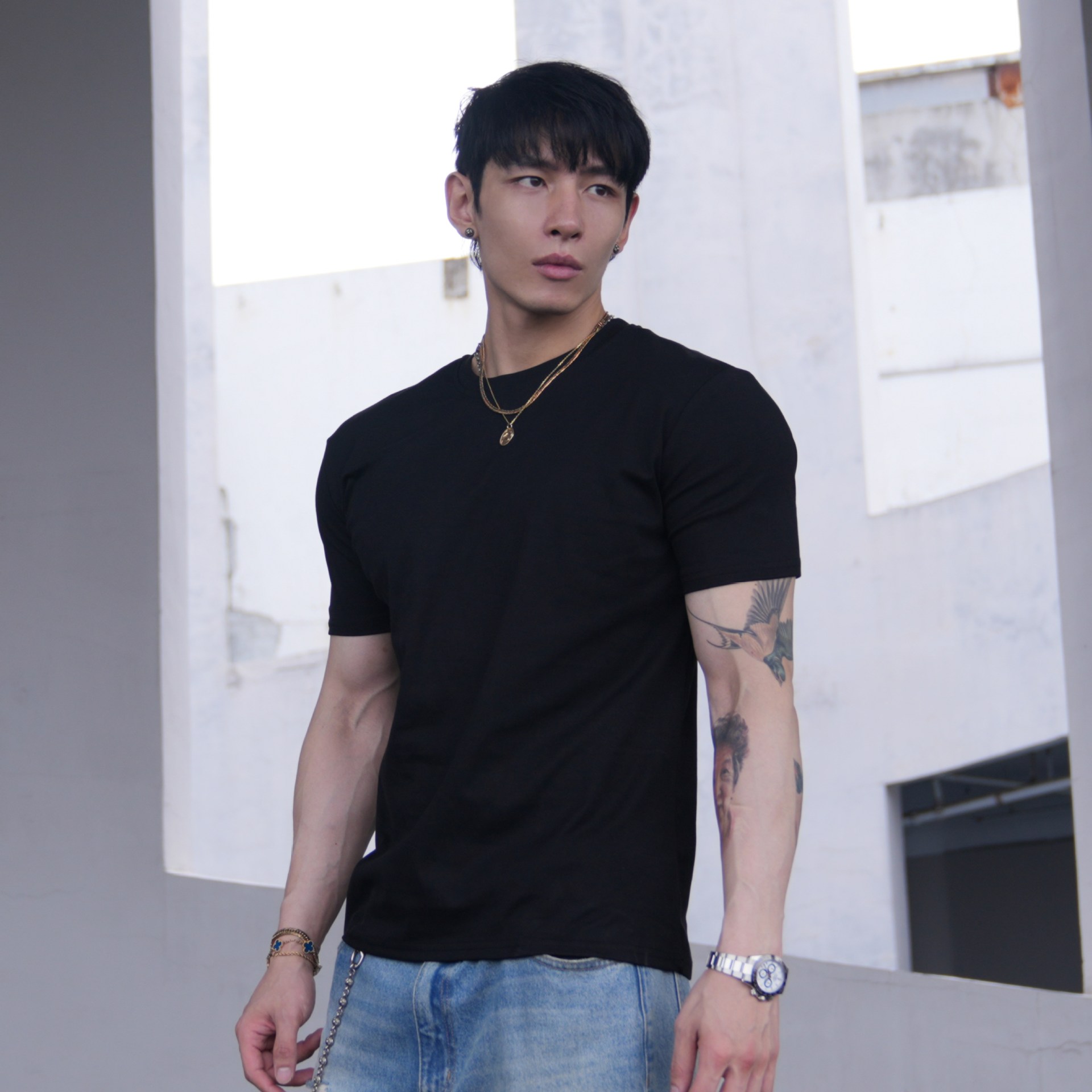 블랙(라운드넥)