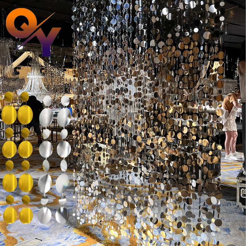 5+3 Wedding Gold and Silver Round Sequin String Double-Sided Mirror Hanging Curtain Wedding Venue Decoration Props Round Sequin Bead Curtain 5+3 Wedding Gold and Silver Round Sequin String Double-Sided Mirror Hanging Curtain Wedding Venue Decoration Props Round Sequin Bead Curtain