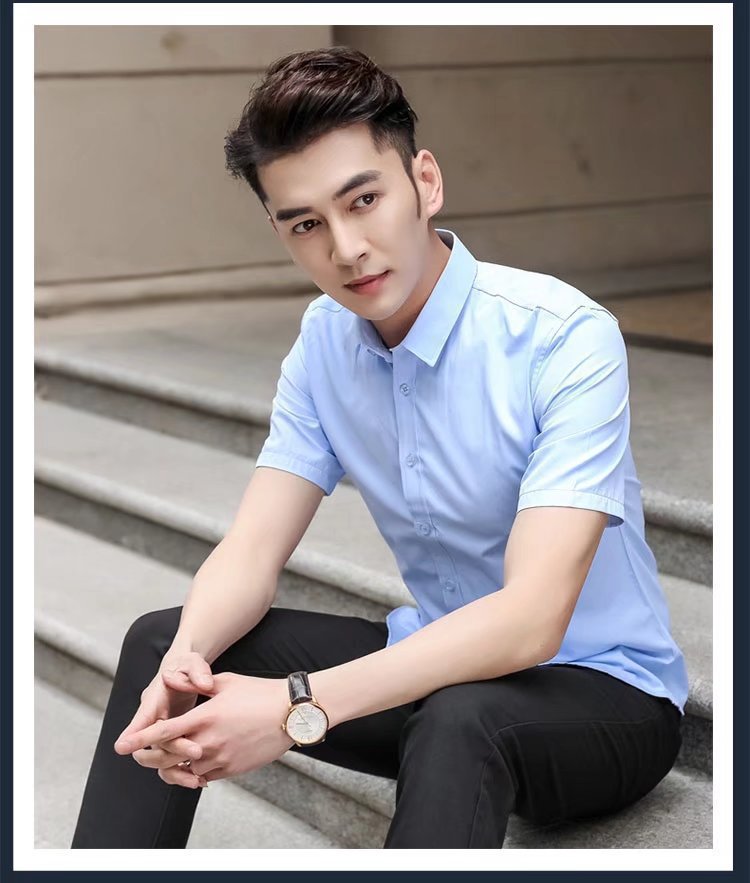 Summer white professional shirt for work