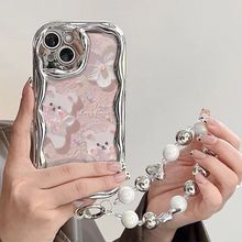 可爱小熊电镀适用VIVOX80/70/60PRO手机壳创意OPPORENO11PRO全包