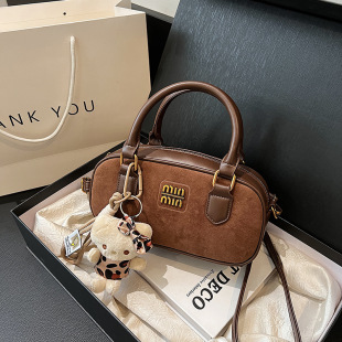 Ins Internet Celebrity Fashionable All-match Small Handbag Bowling Bag Small Bag 2024 Autumn and Winter New Women
