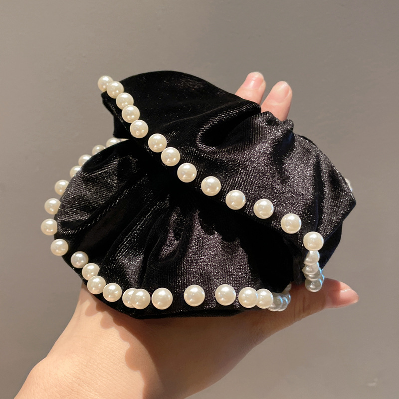 132 Бархатная Резинка Для Волос - Черный