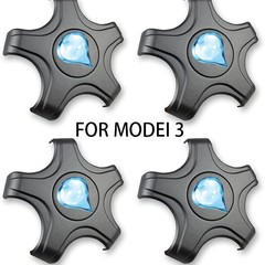 テスラmodel 3ハブセンターカバーの新型車輪マーク5爪保護カバーの改造部品に適しています。