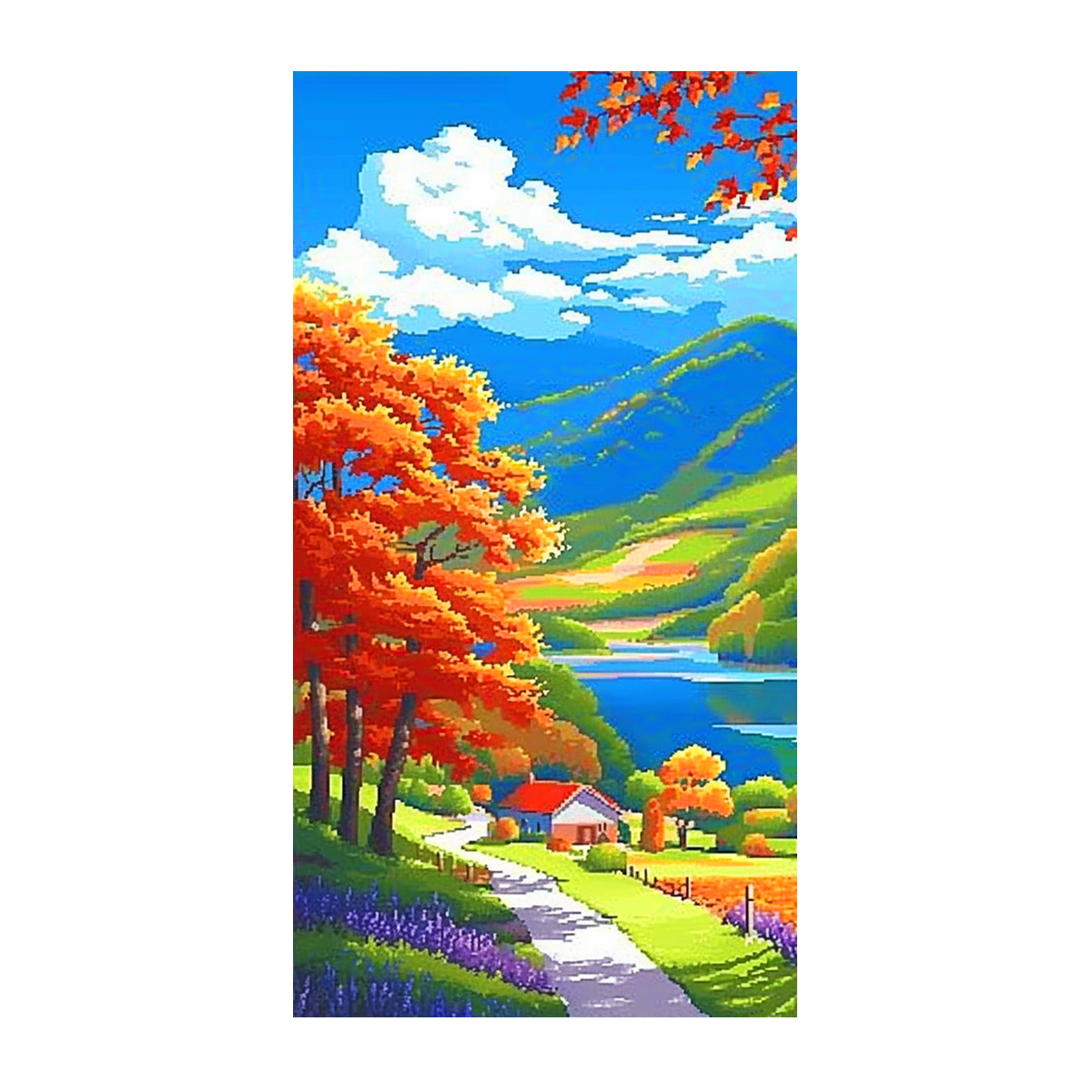 [Algodón importado] Mona Lisa Royal Crosspoint Pastoral Cabin Nueva decoración encantadora bordada a mano image 5