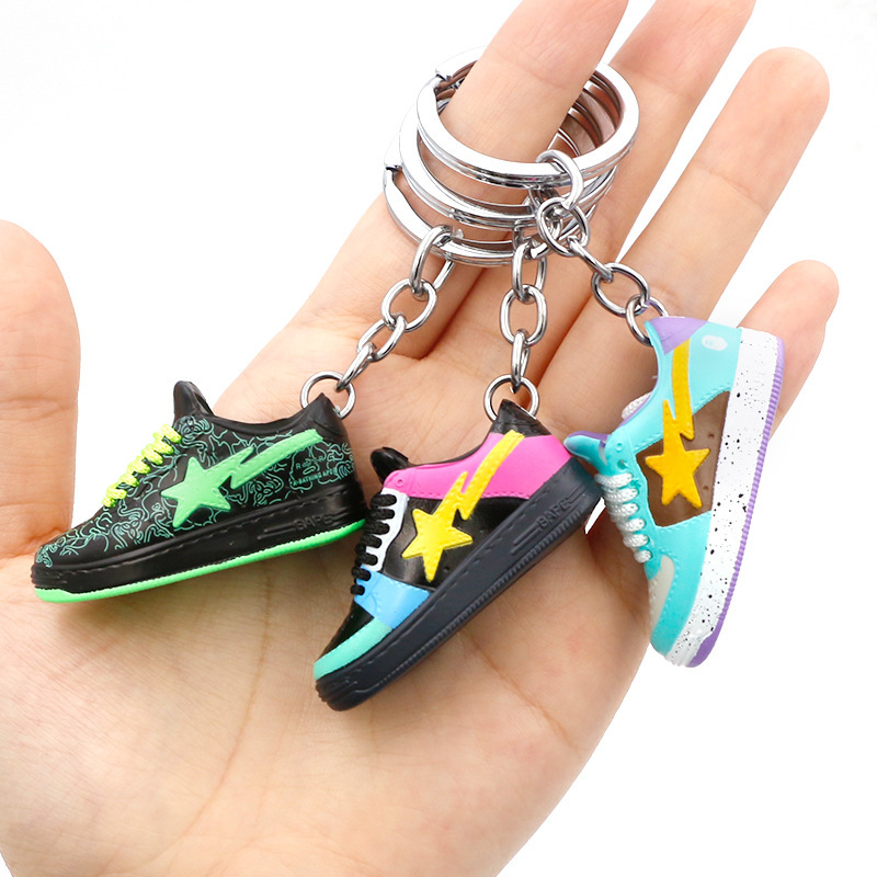 Fashion brand Star shoe model keychain TikTok blind box jewelry bag aj pendant creative small gift foreign trade hot sale