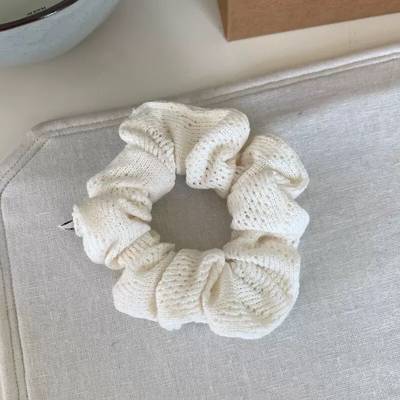 波点格子蕾丝边发圈大肠圈皮筋女扎丸子头发绳高马尾头绳发饰头饰|undefined