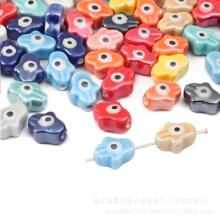 双面印花手工散珠饰品diy手串项链挂件陶瓷珠材料配件批发