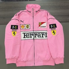 F1赛车服刺绣夹克欧美风复古摩托车骑行棒球服飞行服外套支持定制