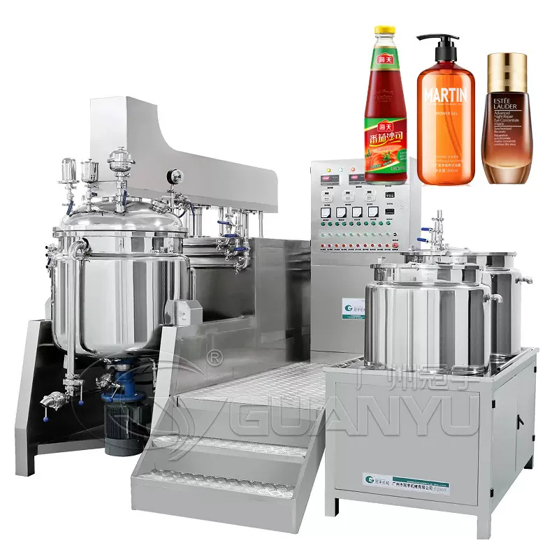 200L乳化机用于脱毛膏洗发膏护发素生产设备高粘度搅拌真空乳化机