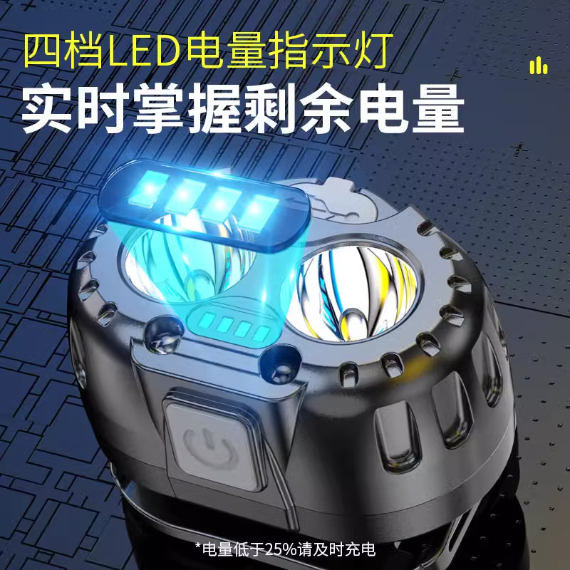 Nuevo LED inducción luz de luz recargable super brillante cabeza de pesca nocturna lámpara de mina al aire libre al por mayor