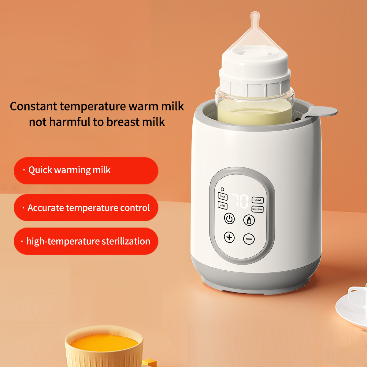 Milk Warmer Sterilizer Two-In-One Automatic Constant Temperature Milk Warmer Baby Bottle Warmer Breast Milk Warmer