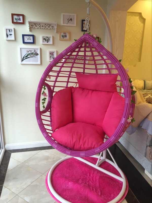 대형 팔걸이 로즈 레드 두꺼운 지원 쿠션 + 카펫