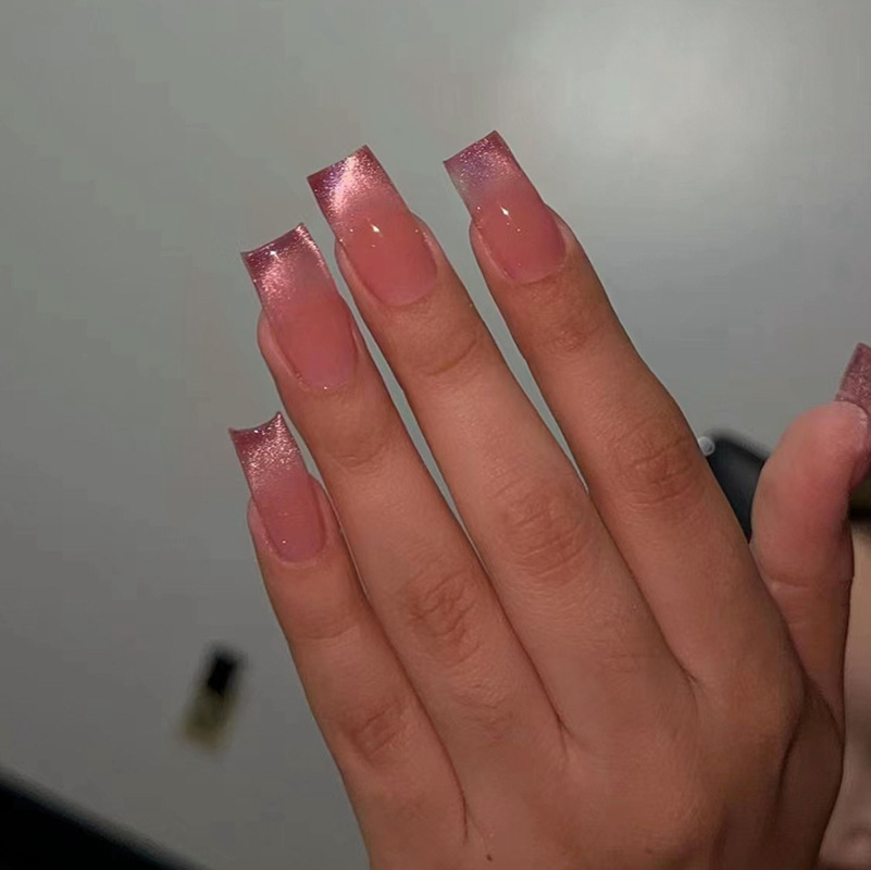 Color Block Pattern Simple Style Commute Color Block ABS Nail Patches 1 Set