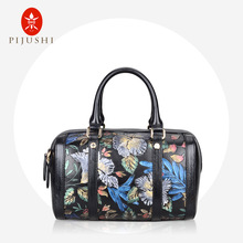 PIJUSHI皮居士22320巴黎公主原创设计手工彩绘包手提斜跨单肩女包