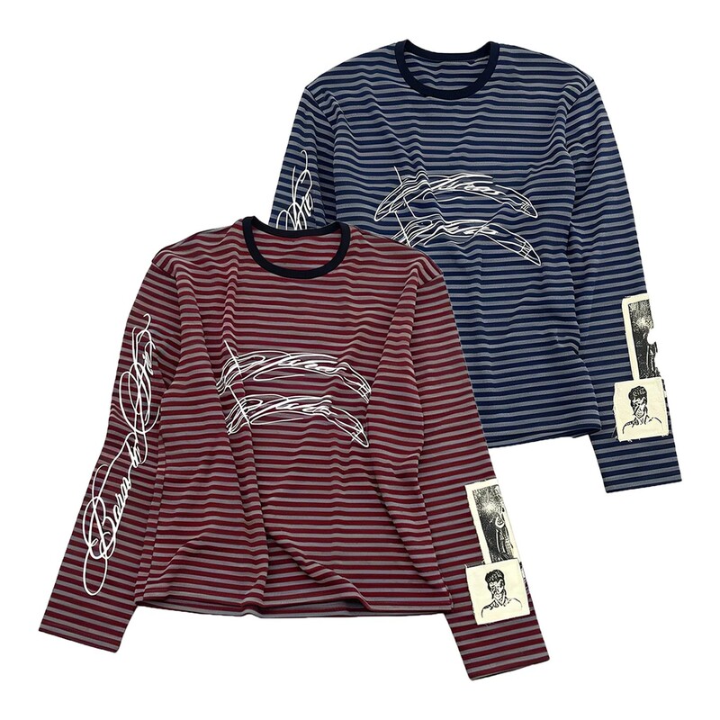 Retro Y2K Millennial Striped Patchwork Long Sleeve T-Shirt, New Autumn Soft Contrast Color Printed Base Shirt Top