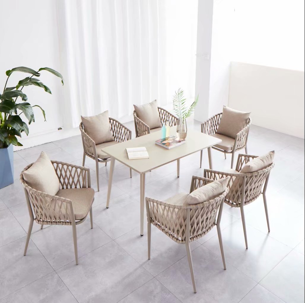 Chuangke 로프 의자 120-70cm 콘 각도 탄소강 필렛 테이블