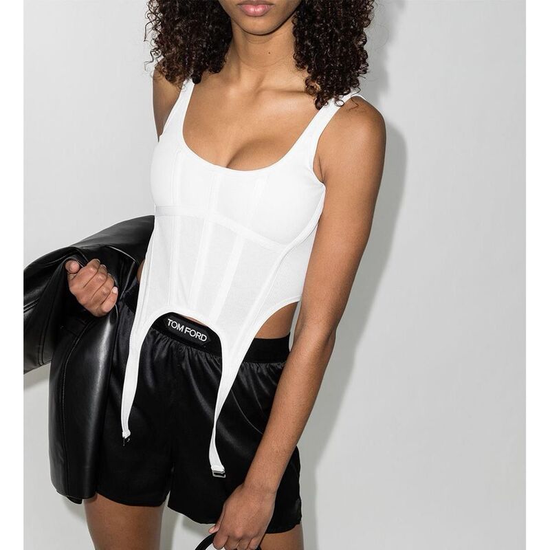 Now Australia DION with Fishbone Women Stitching Corset Top Fishbone Garter Corset Vest